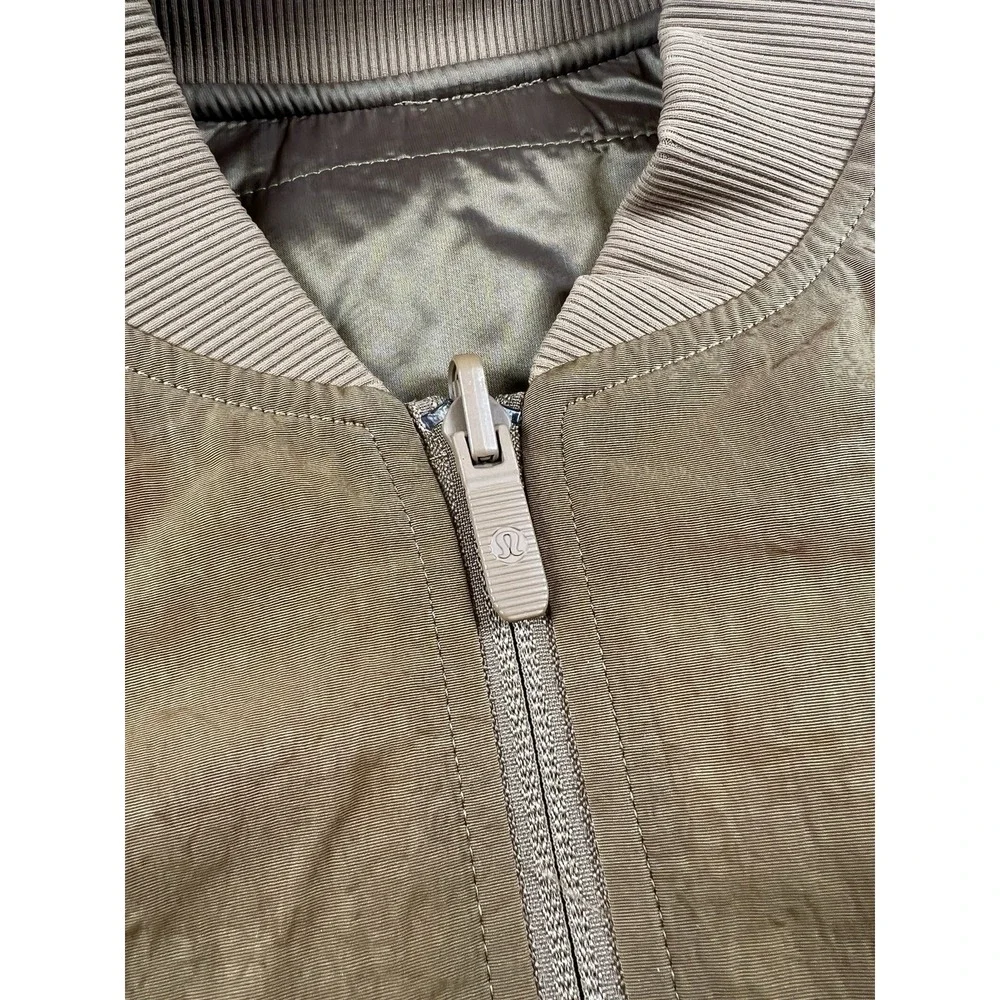 Lululemon Non Stop Bomber Jacket Womens 4 Frontier Full Zip Reversible Primaloft
